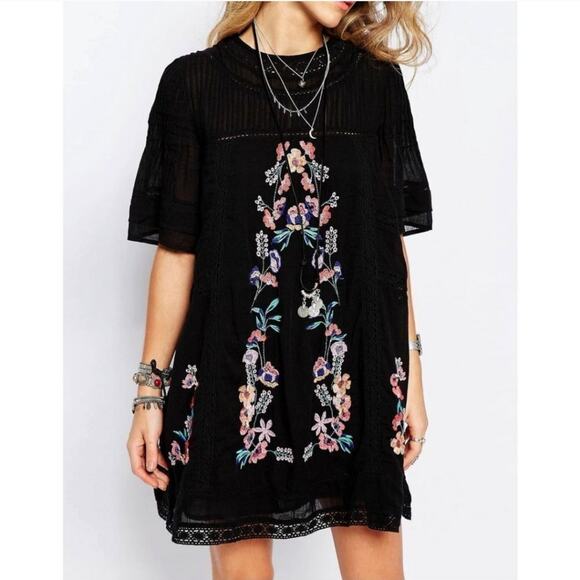 Free People Perfectly Victorian Embroidered Small Dress - Picture 8 of 9